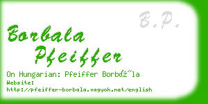 borbala pfeiffer business card